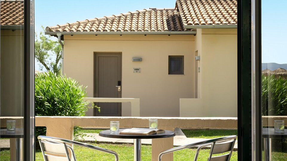Tiara Holidays - Canvas by Mitsis Messonghi - family bungalow garden view - balcony